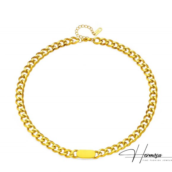 Stainless Steel 18K Gold Plated Necklace and Bracelet - Picture 6 of 6